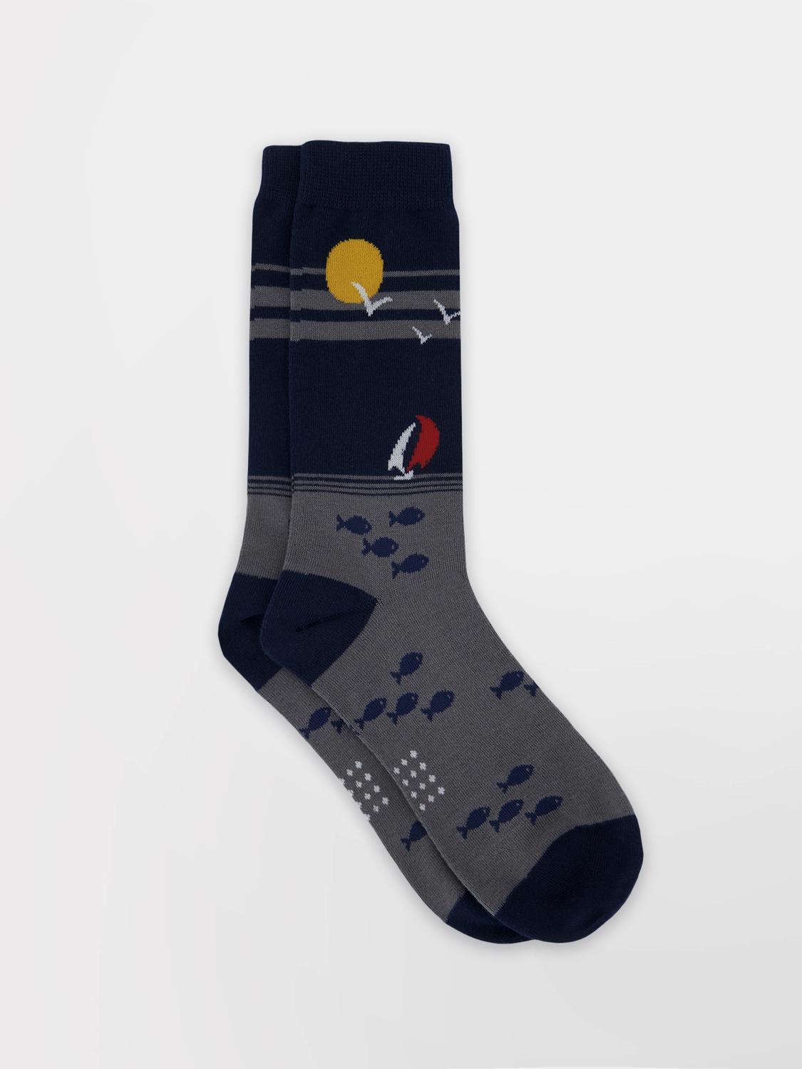 Chaussette Homme Textile Azur et Marine GARYSOCK