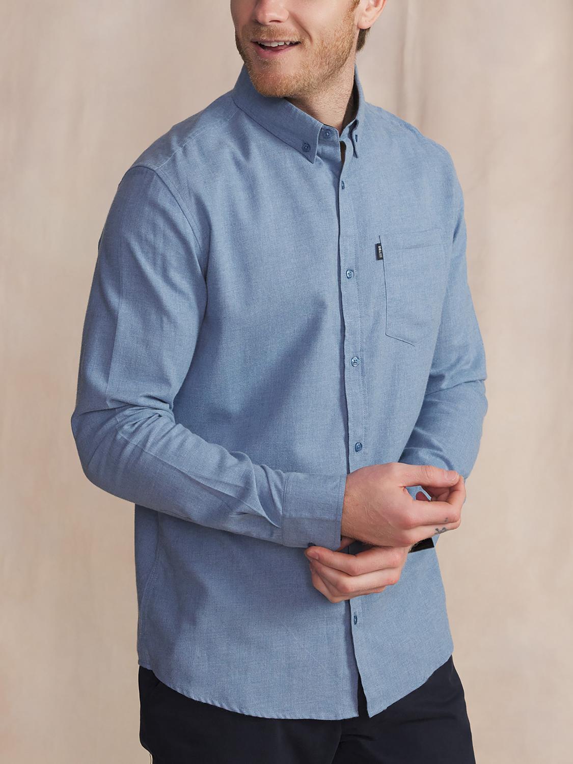 Chemise Homme Coton Flanelle Bleu BERLICHE