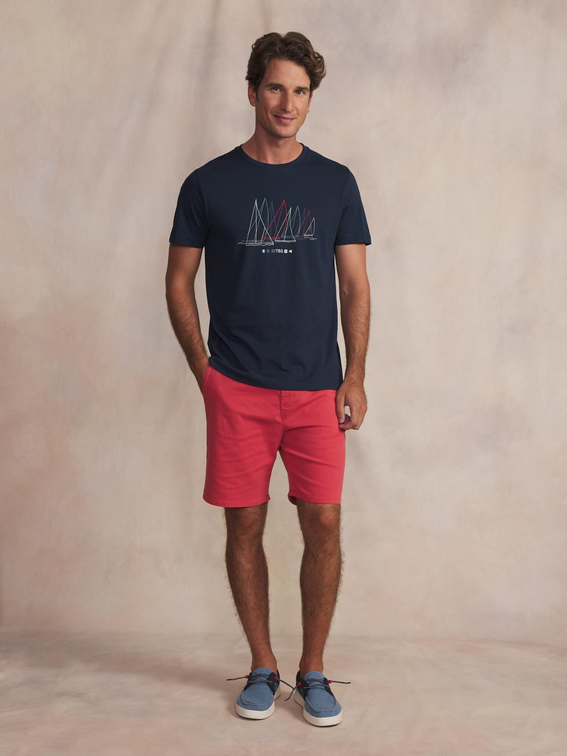 Tee-shirt en maille homme navy FREDITEE