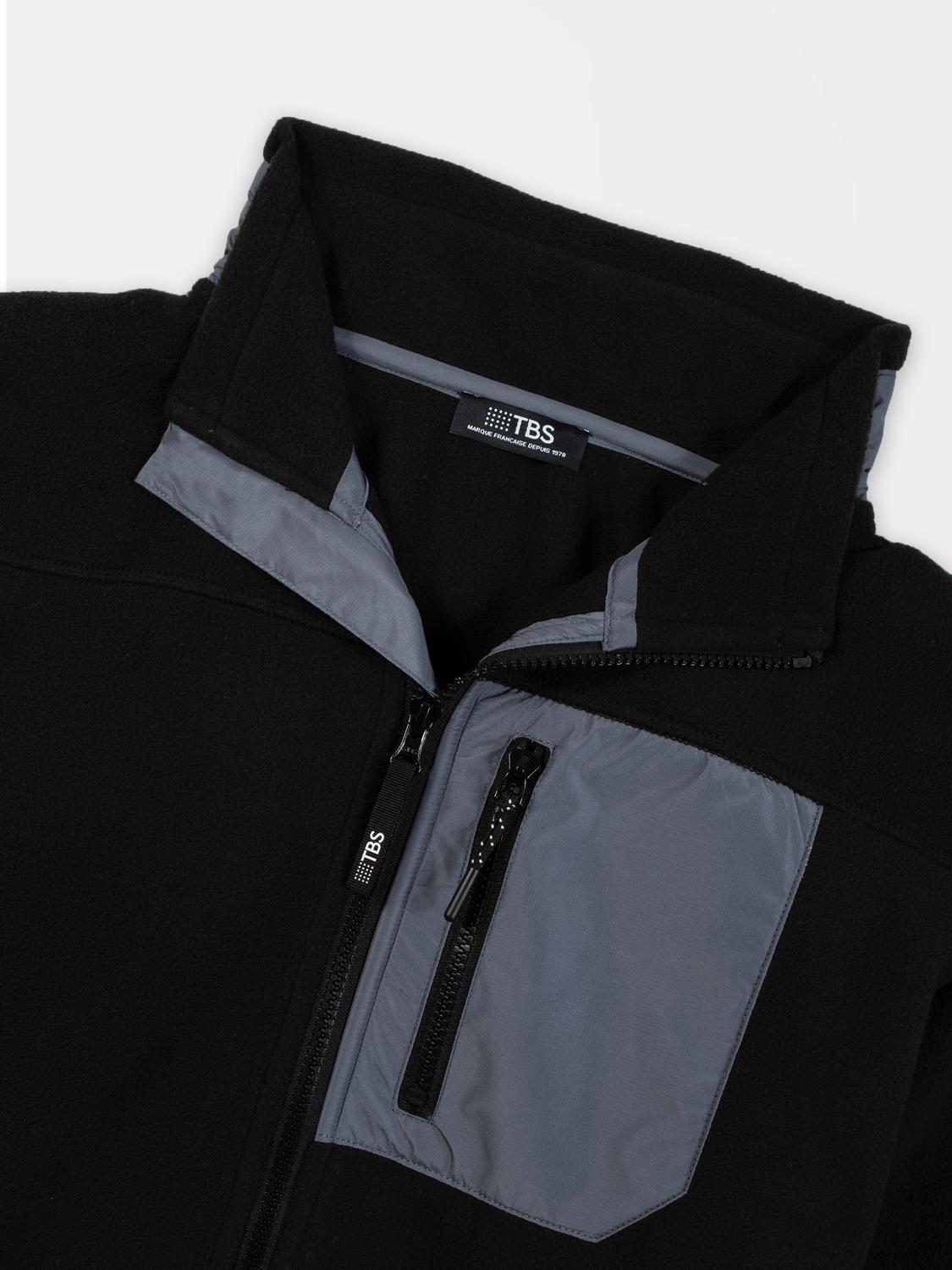 Sweat Zippé Homme Noir CADENZIP