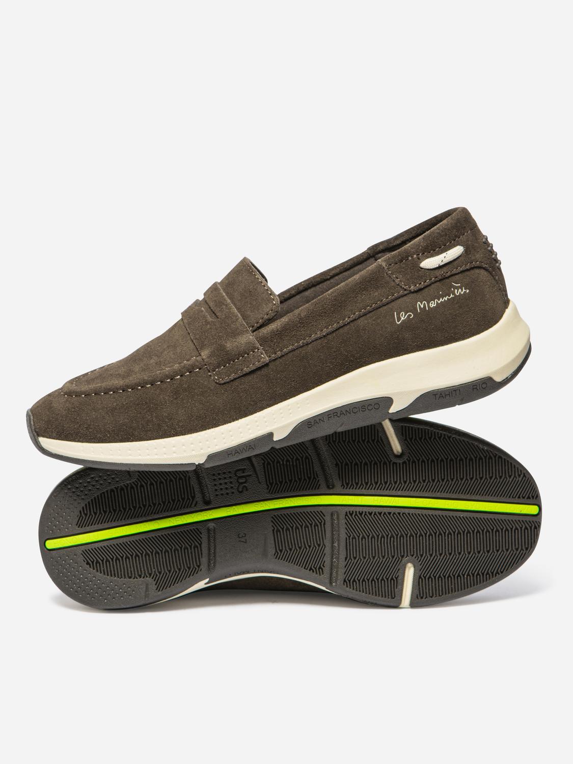 Mocassin Femme Cuir Chocolat JELIMOC