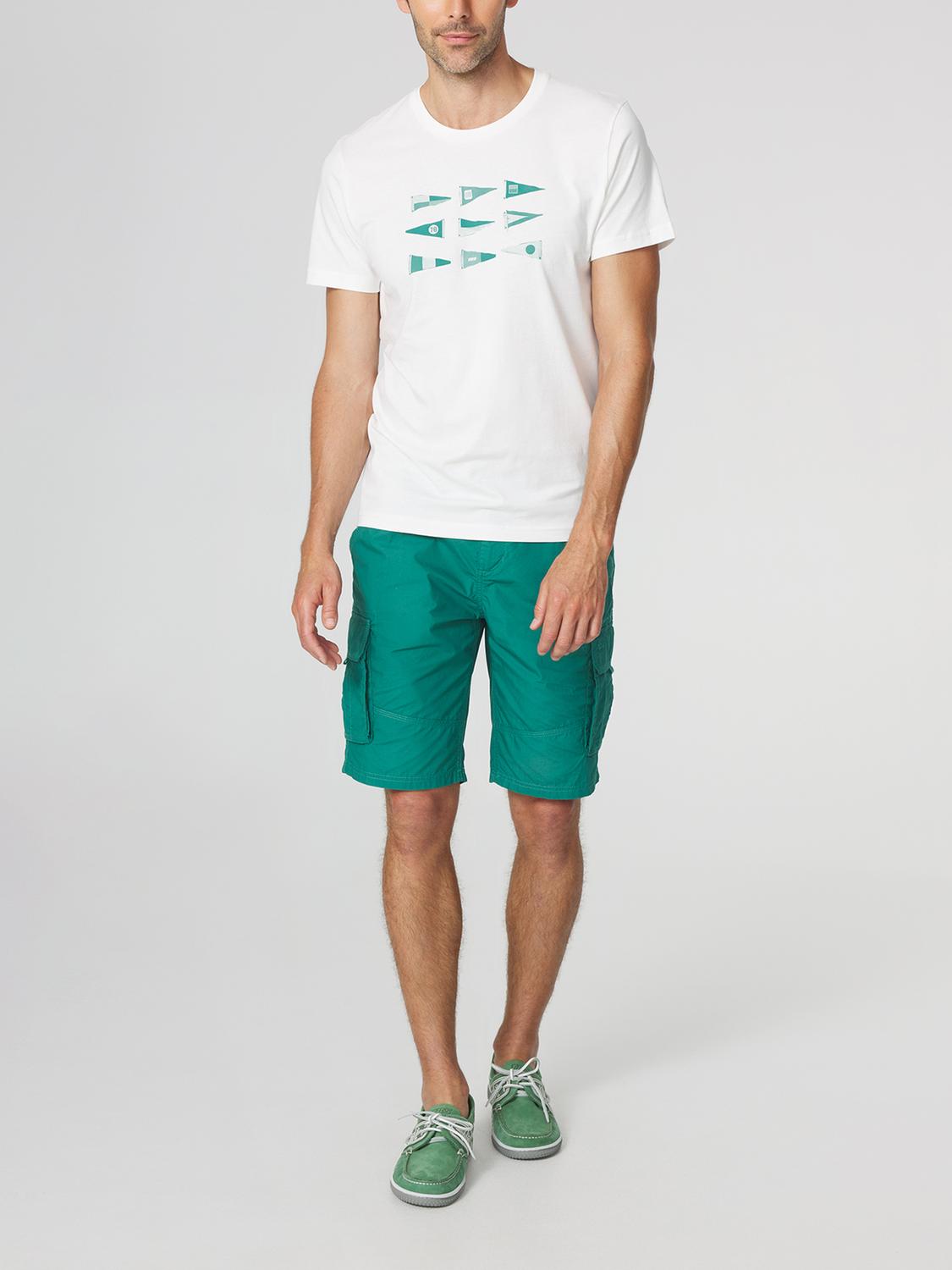 T-shirt Homme Manches Courtes Imprimés Blanc ALBERTEE