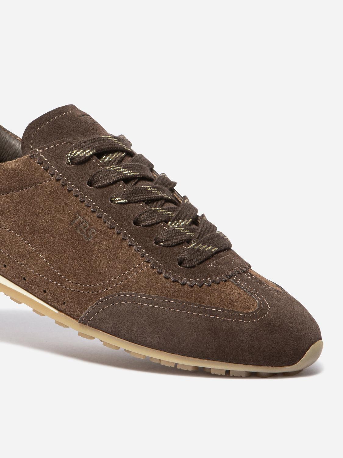 Tennis femme cuir marron ESTRELA