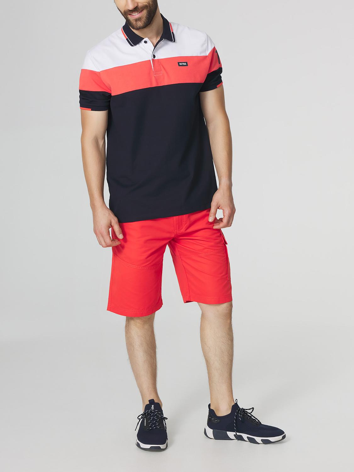 Polo Homme Coupe Ajustée Rouge et Blanc EVANSPOL
