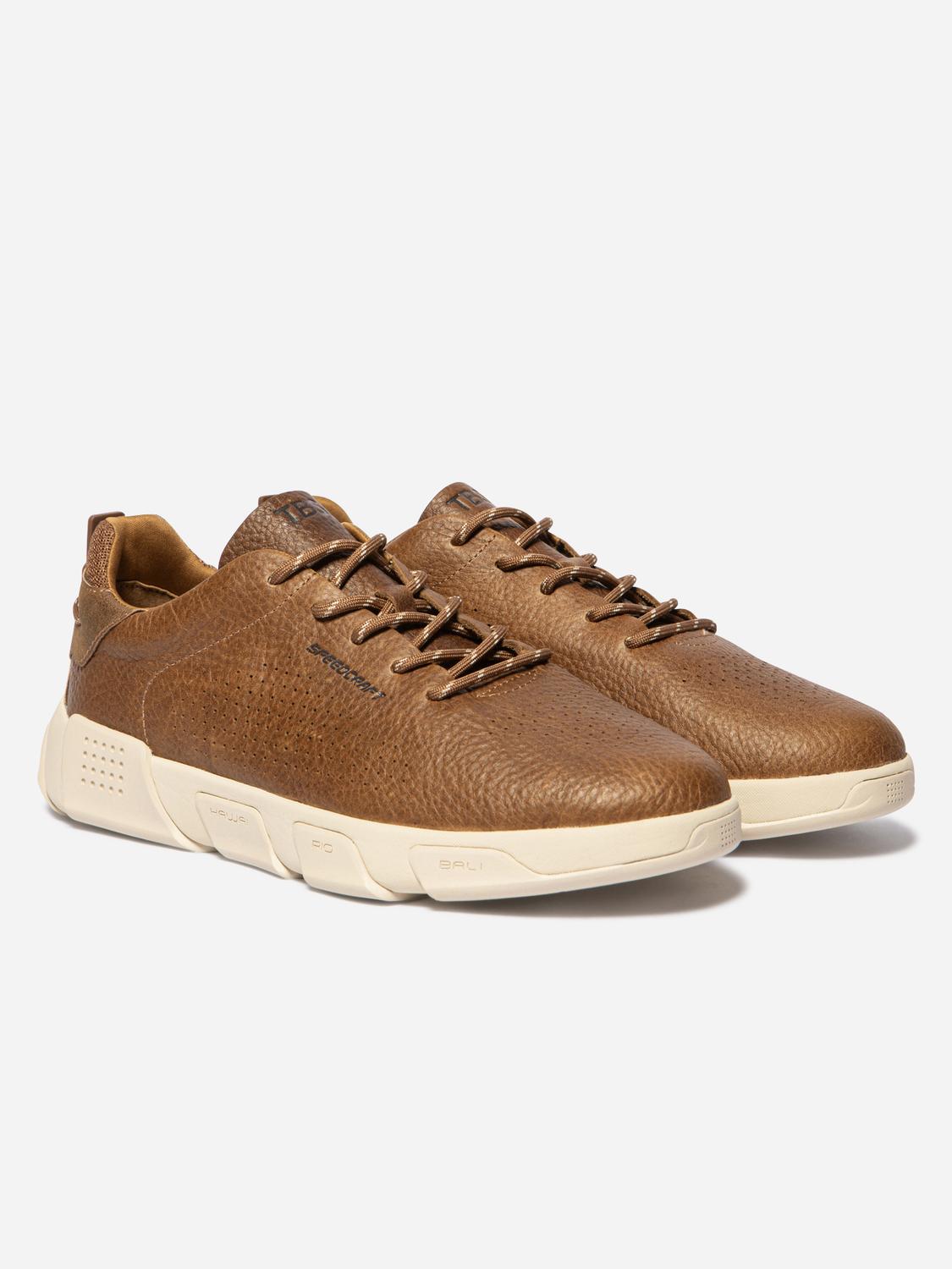 Tennis en cuir homme tabac JAZAIRY