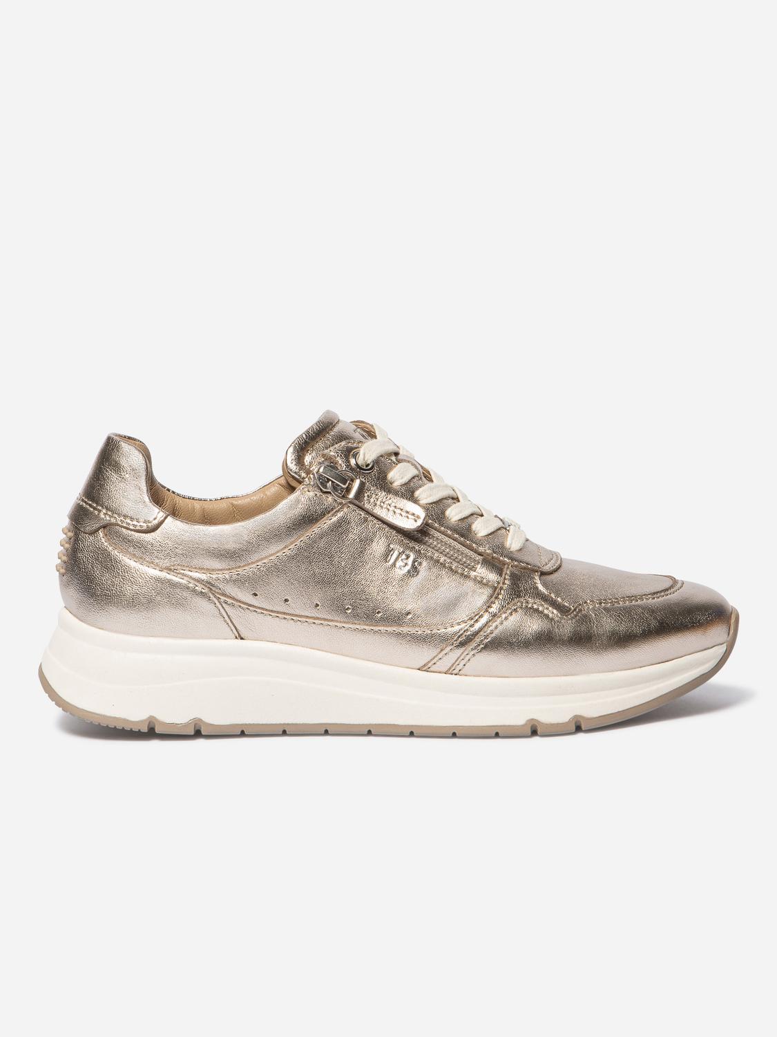 Women's leather sneakers Bronze BLONZIP