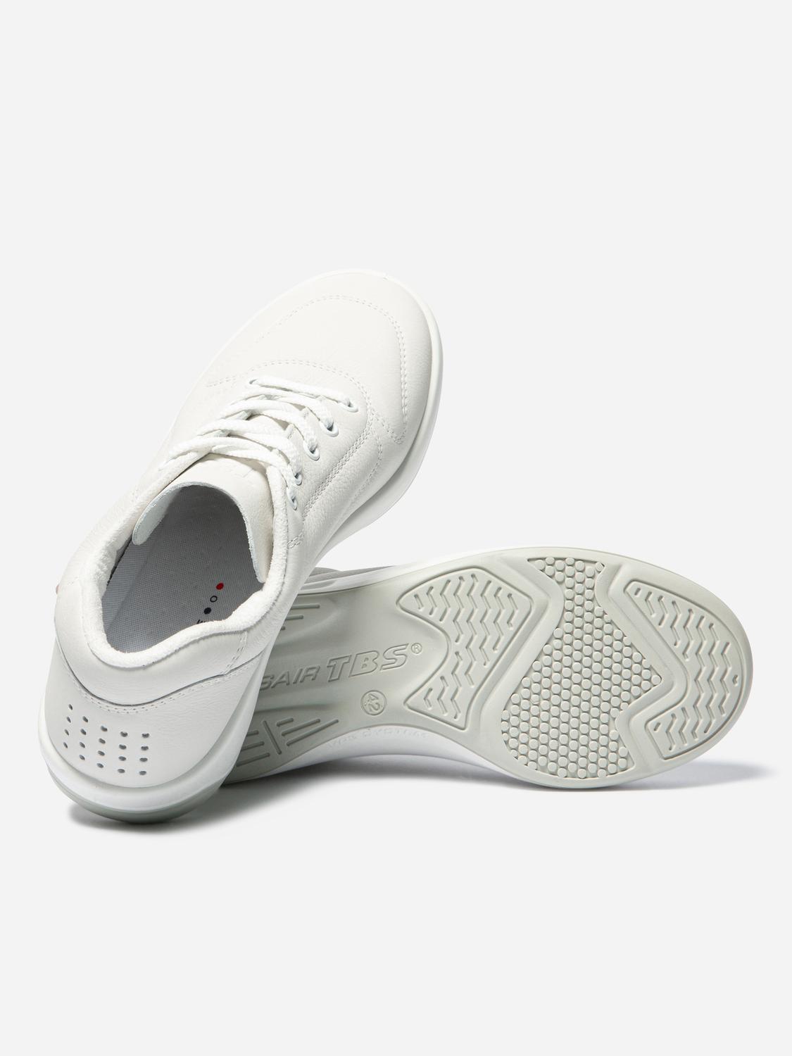 Baskets Homme Confort Dessus Cuir Blanc