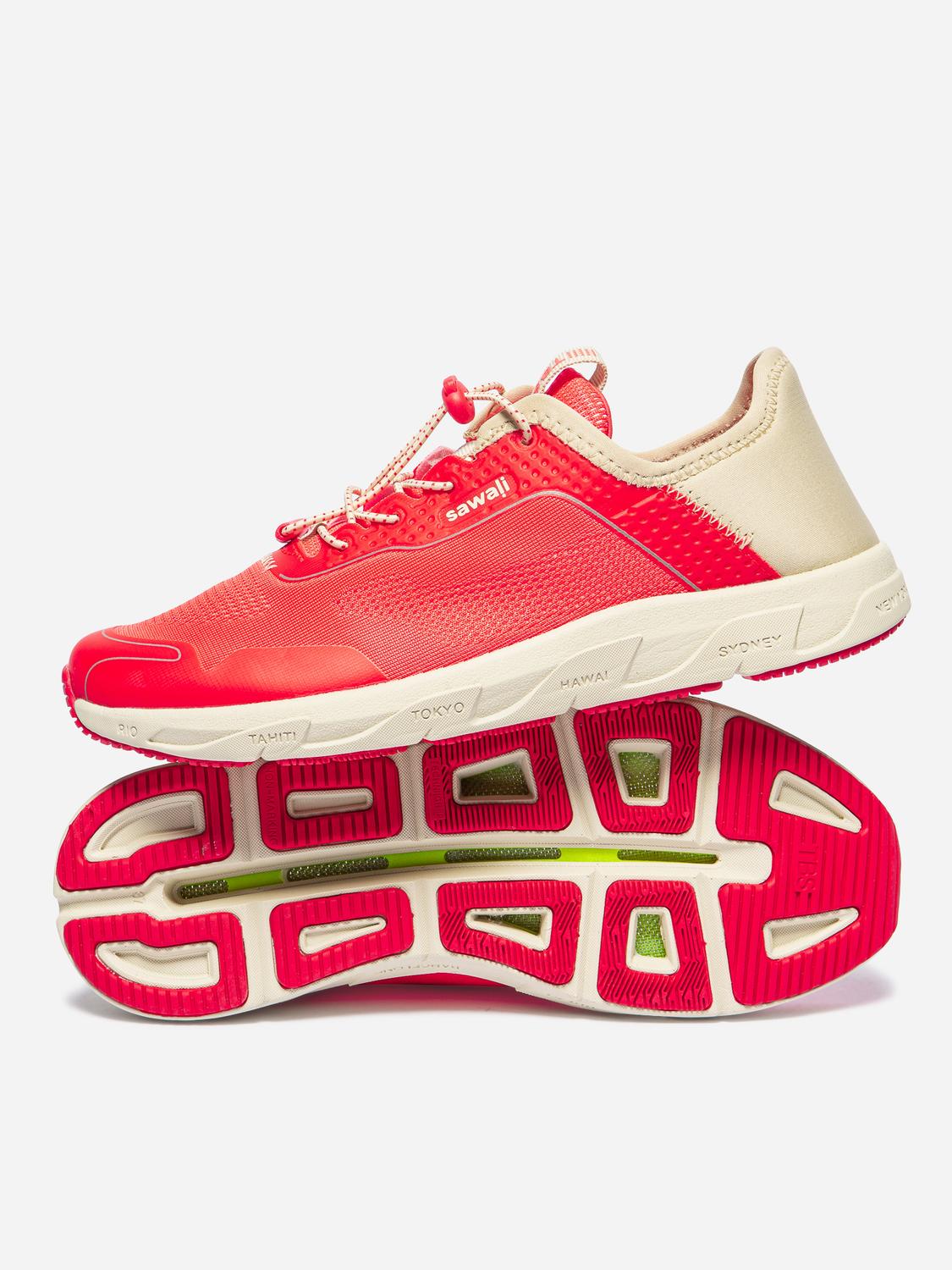 Women's running shoes Coral and Cream JAZLIFE