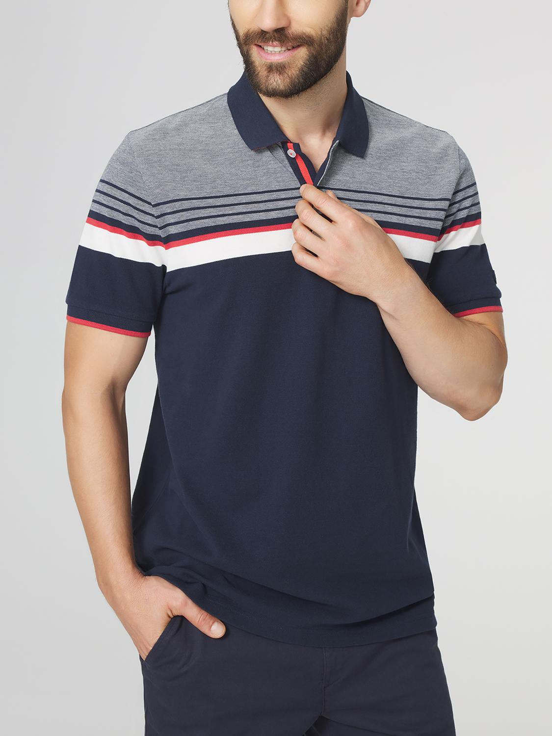 Polo Homme Manches Courtes Marine et Gris ELTONPOL