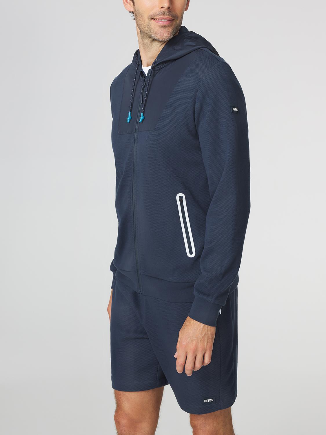 Sweat Homme Fermture Zippée Marine WOODYHOD