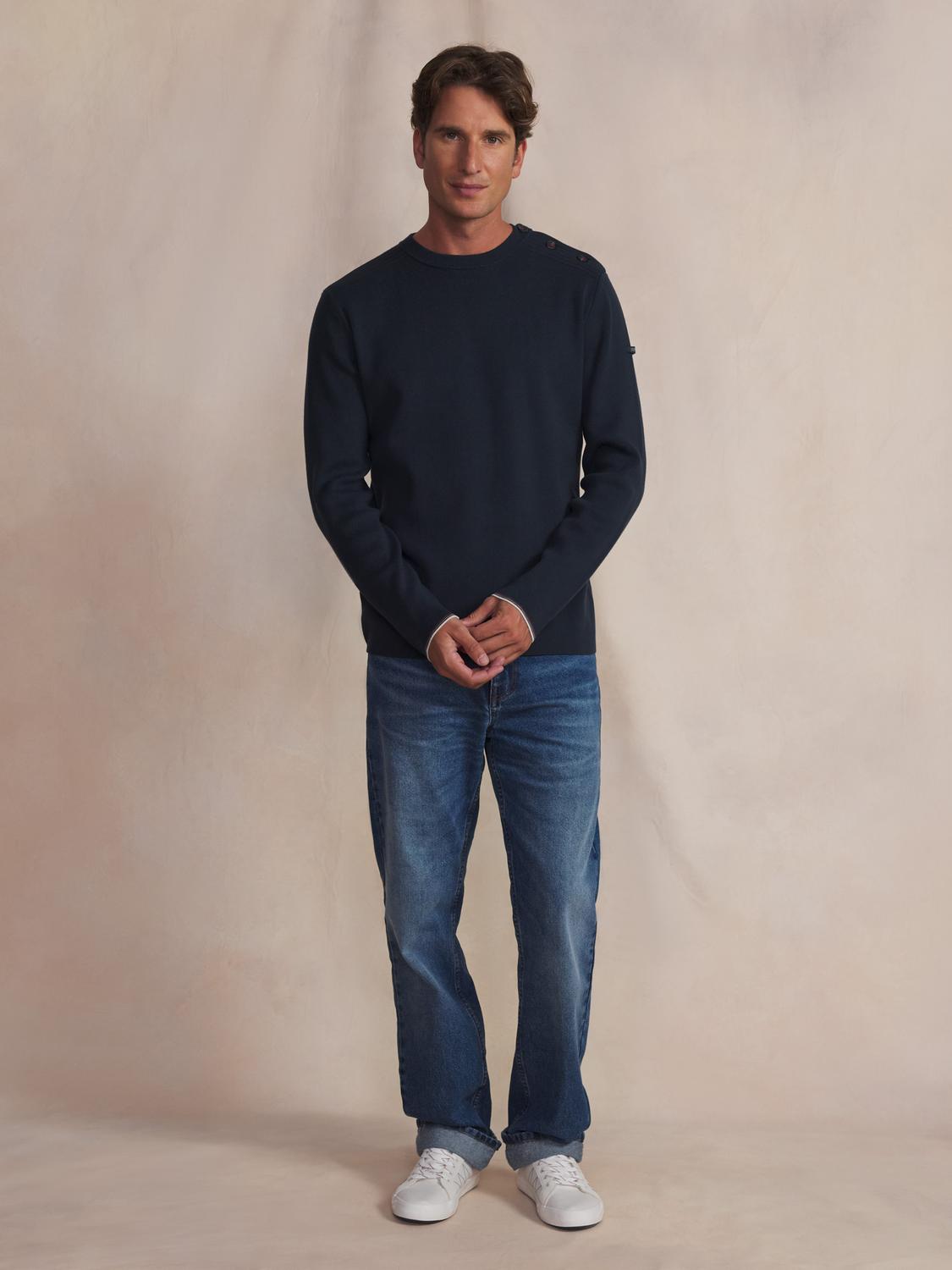 Pull homme navy LORANRON