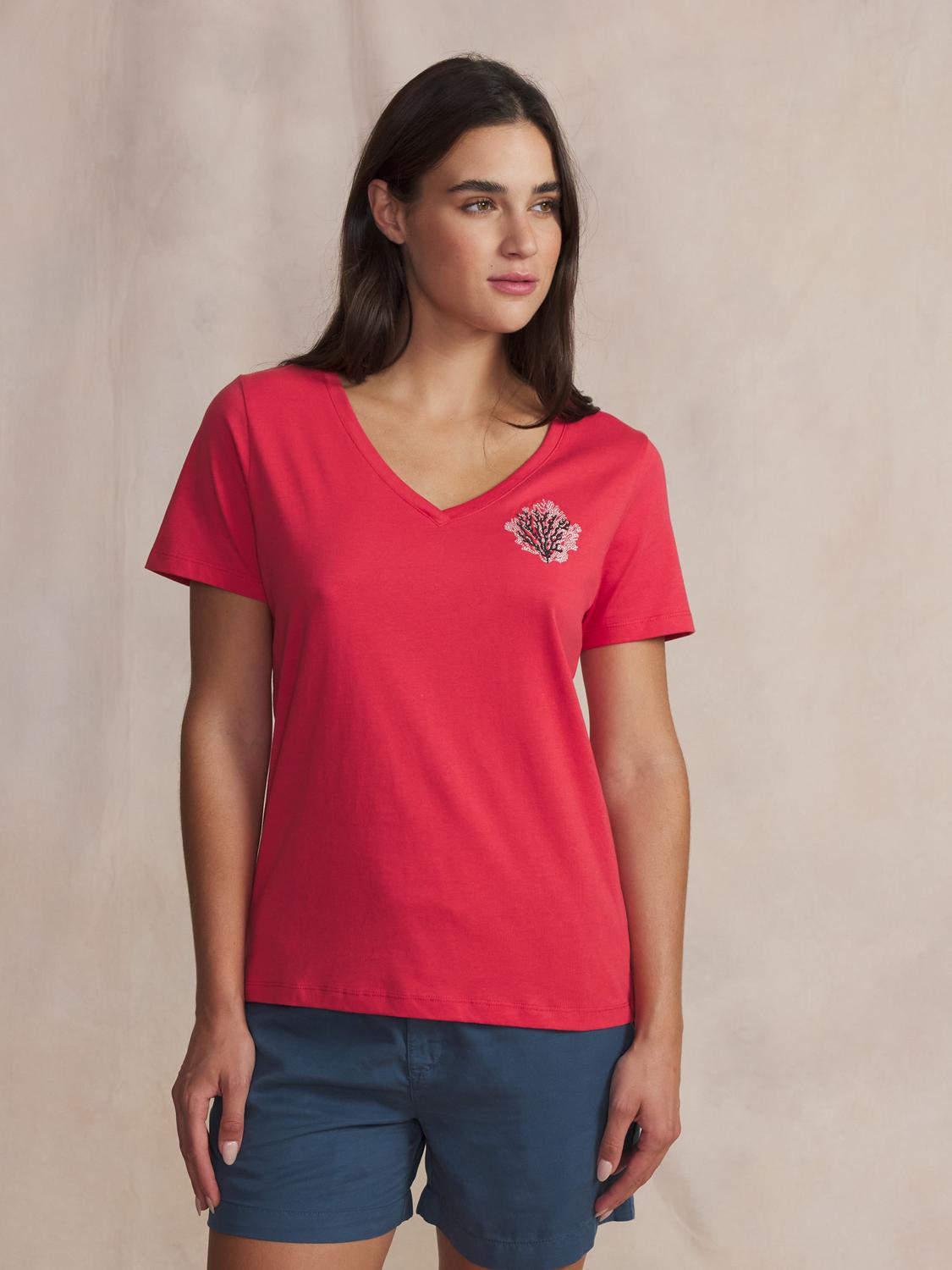 Tee-shirt en maille femme hibiscus NAMIATEE