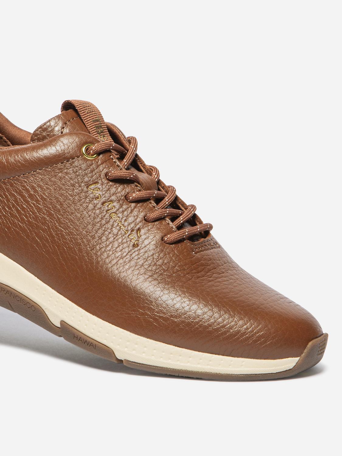 Running Femme Doublée Textile Cuir Pecan et Champagne JAZZRUN