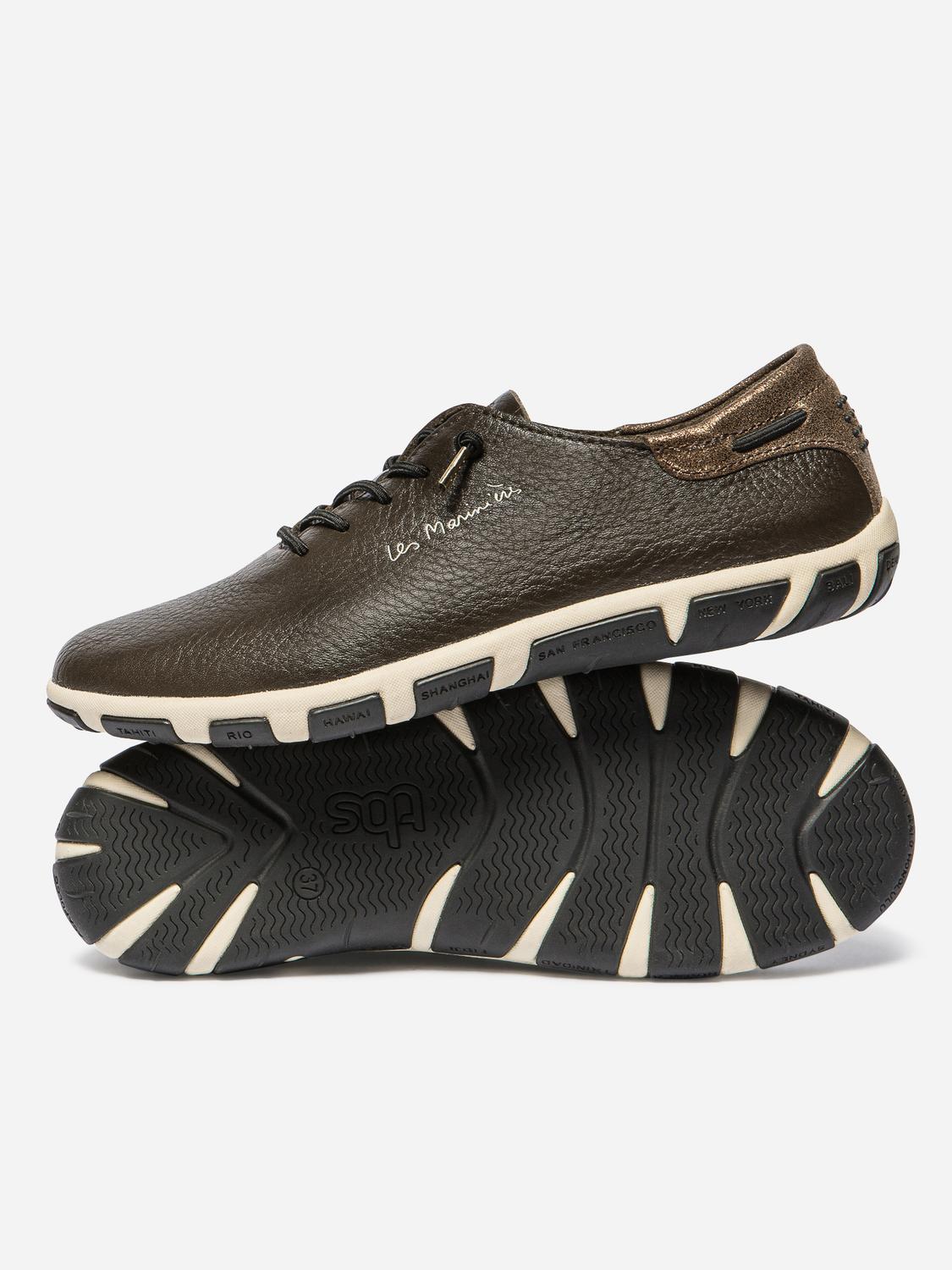 Tennis Femme Textile Chocolat et Bronze JAZLACE