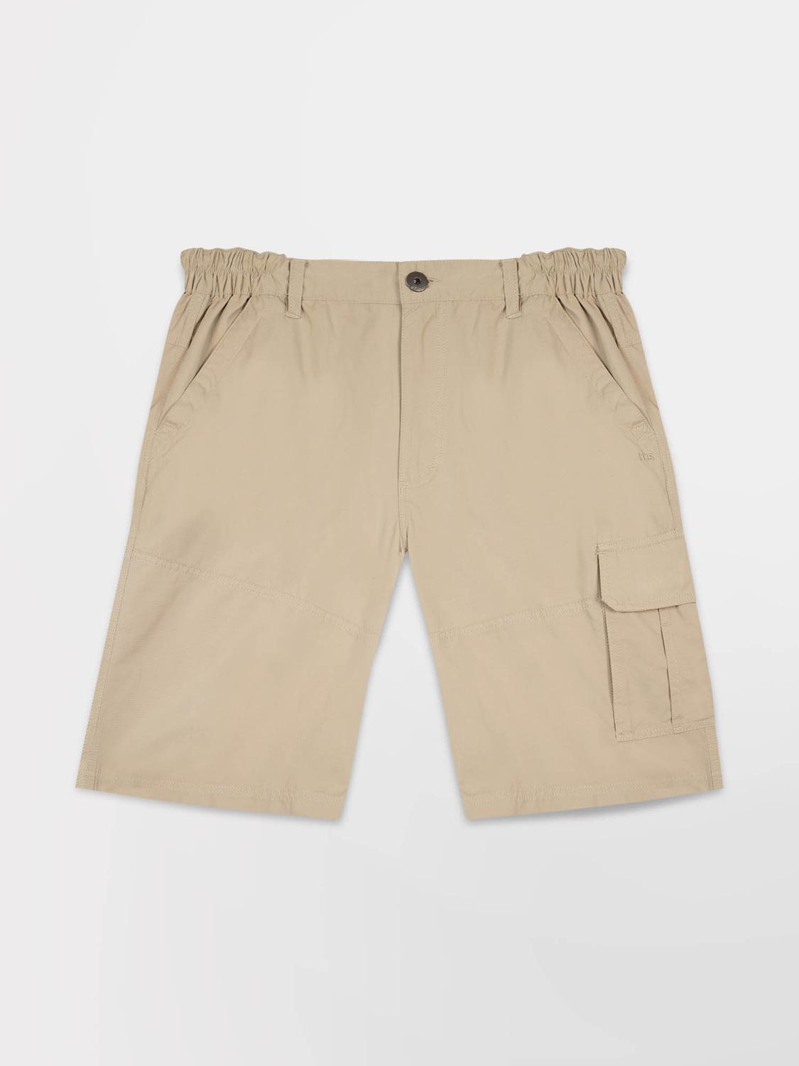 Bermuda Homme Ceinture Semi-élastiquée Beige FUPPABER