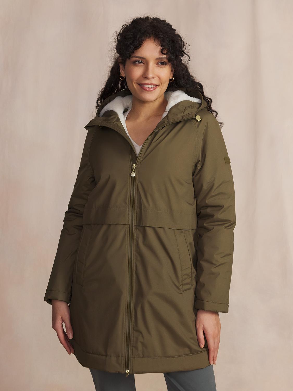 Manteau Long Femme Imperméable A Capuche Marron SUSANLON