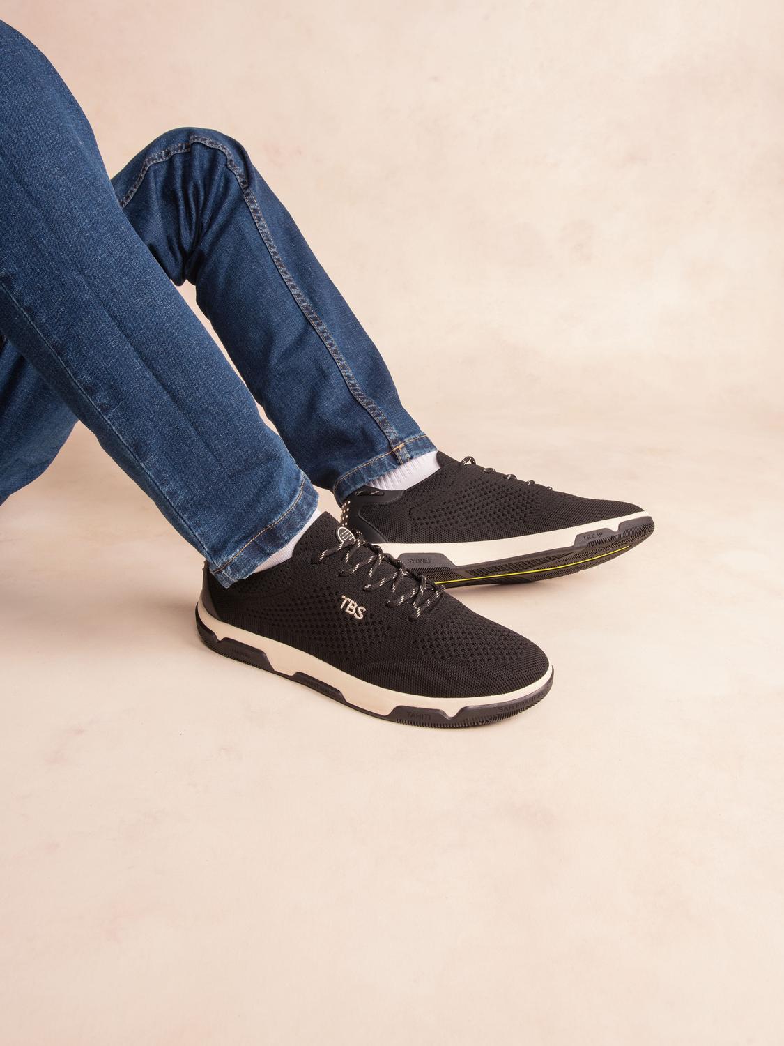 Tennis en toile homme noir GUEKNIT