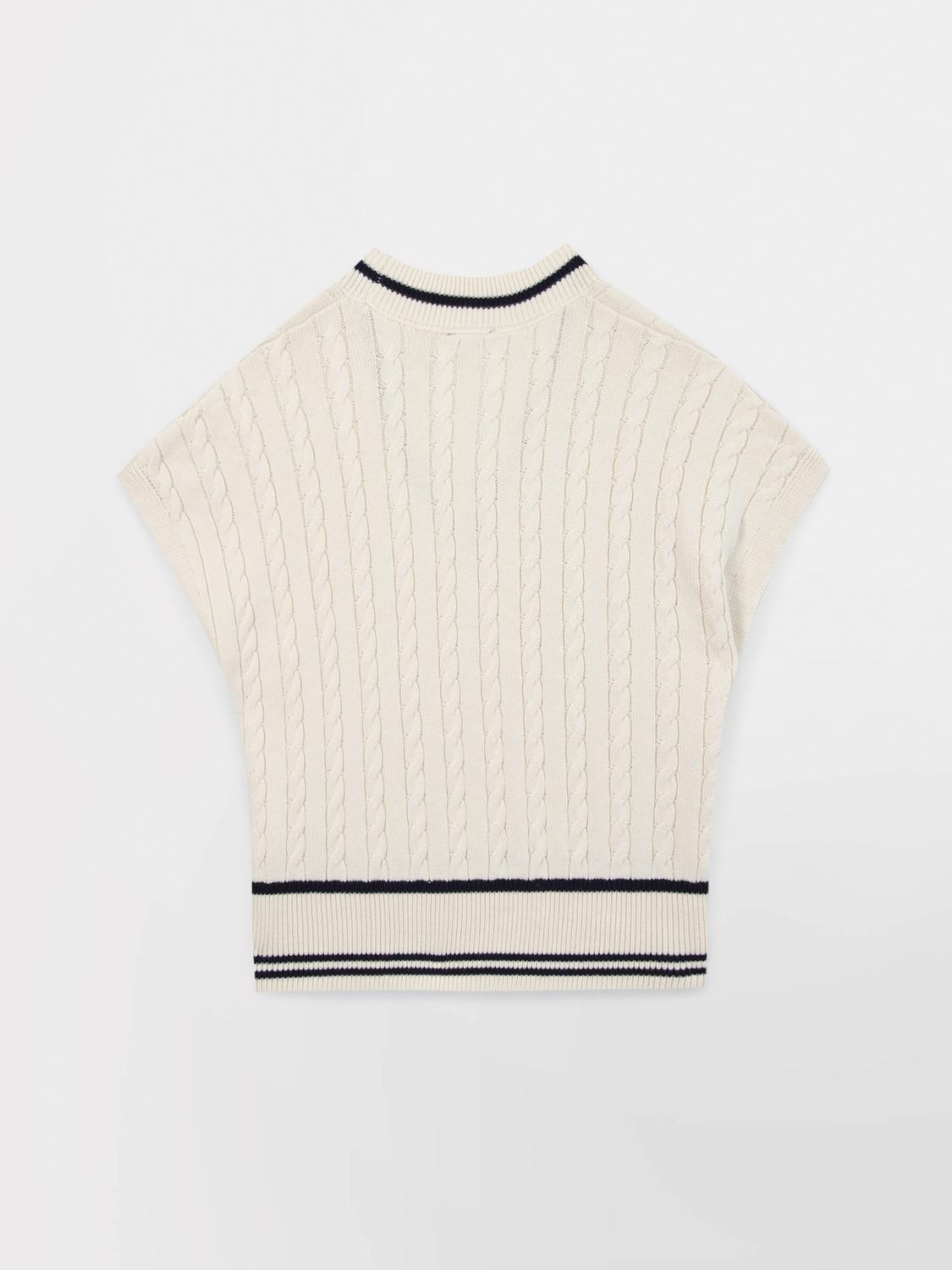 Pull Sans Manche Blanc ARIAHCAP Pull Sans Manche Blanc ARIAHCAP