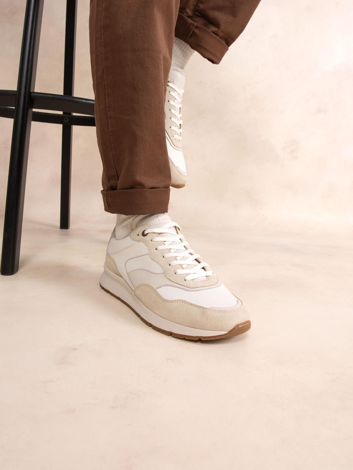 Tennis en cuir homme off-white STEFANO