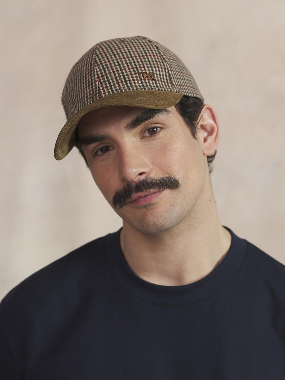 Casquette Homme Textile Carreaux Camel ULYSCAP