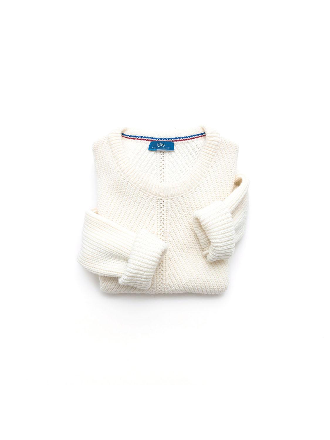 Pull Femme Laine Mérinos Made In France Ecru