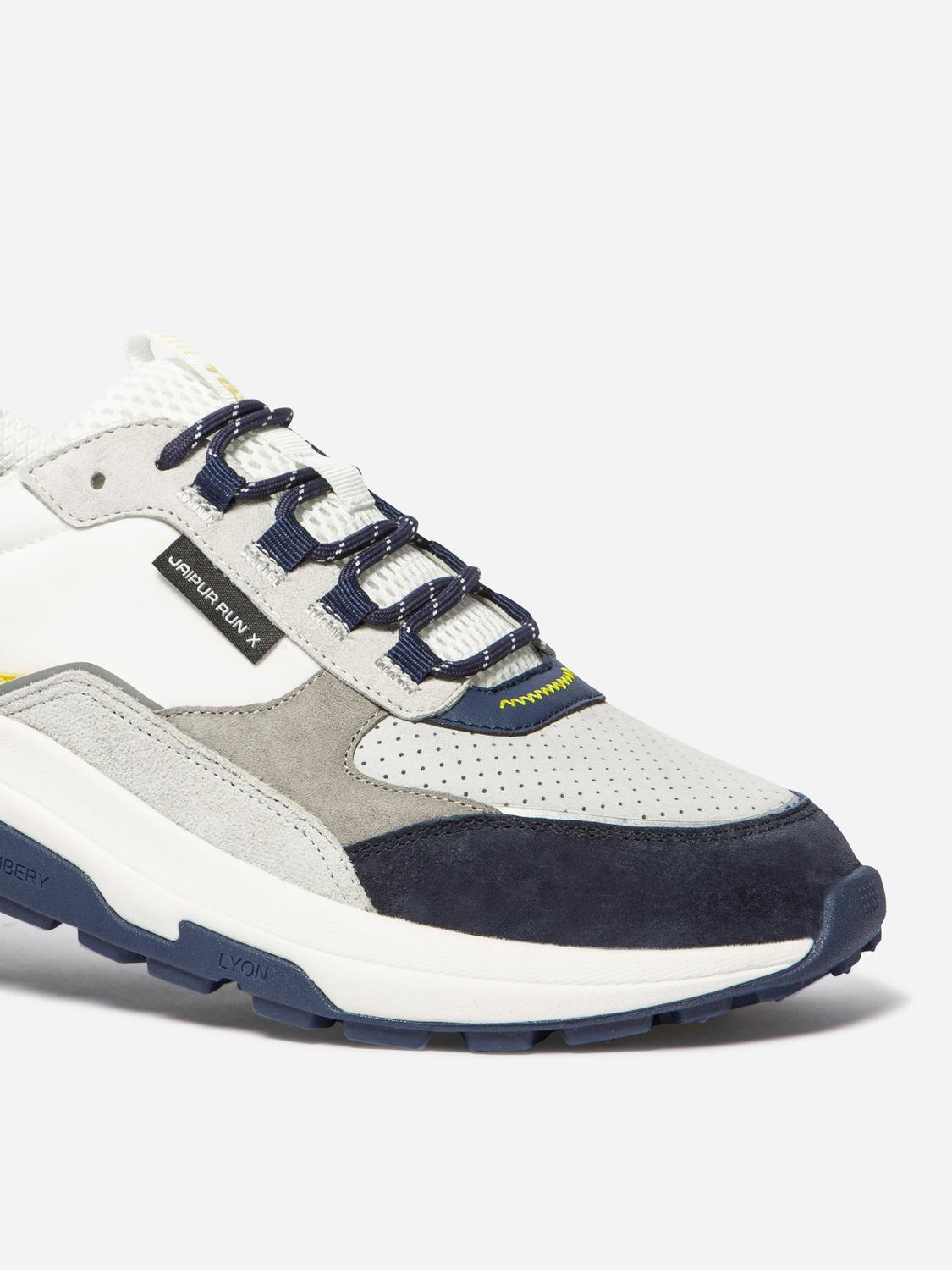 Running homme blanc navy jaune JONASSE