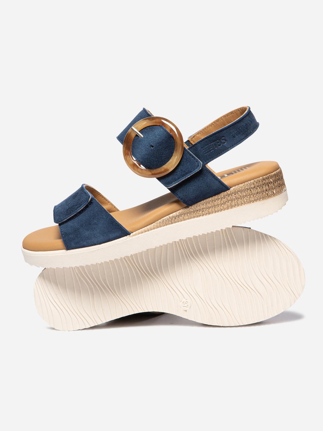 Sandales compensées femme marine PRALINE