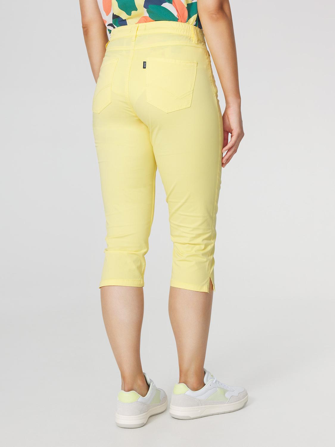 Corsaire Femme Ceinture Semi-élastiquée Jaune SANTACOR