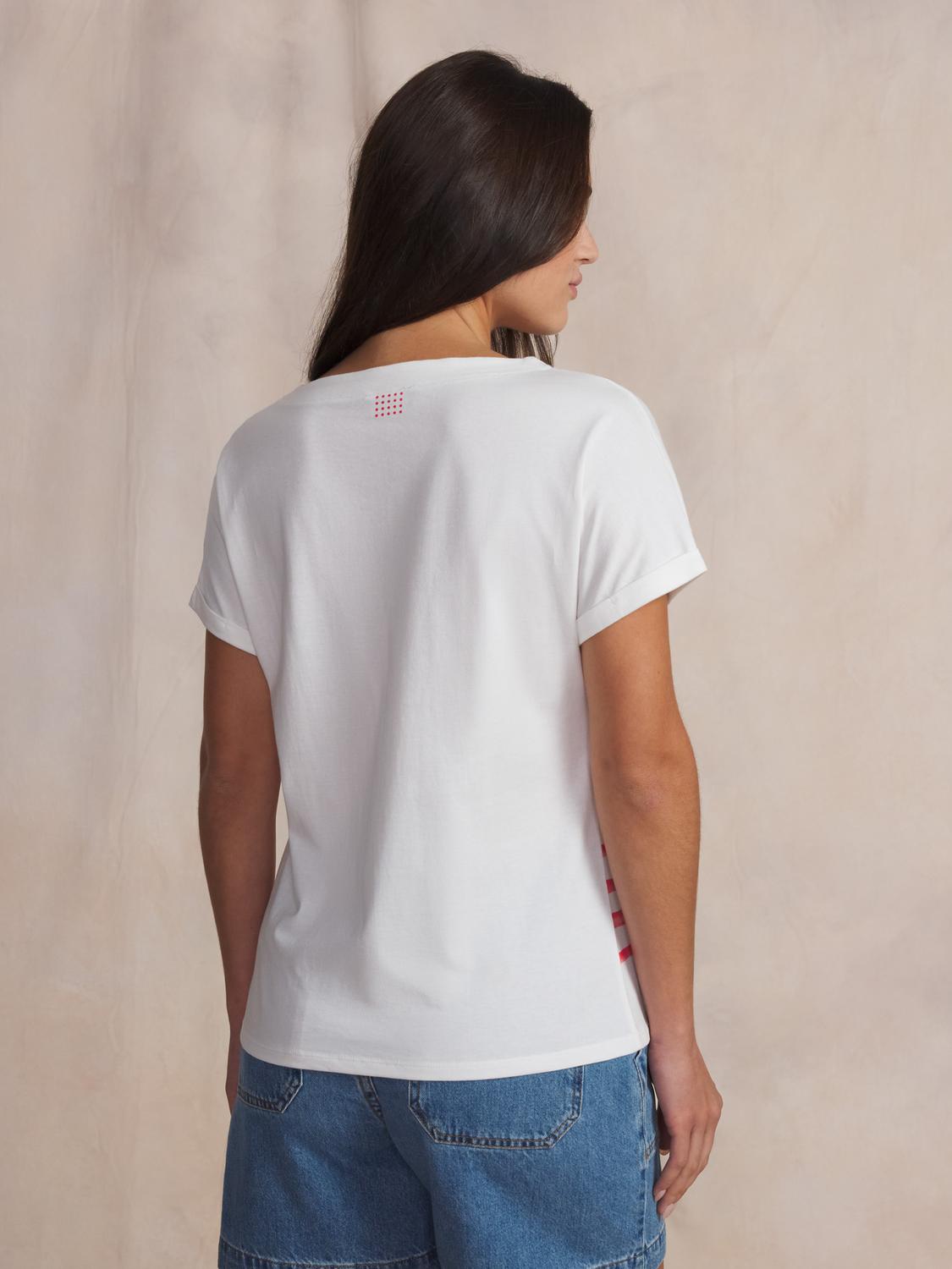 Tee-shirt en maille femme hibiscus OXANATEE