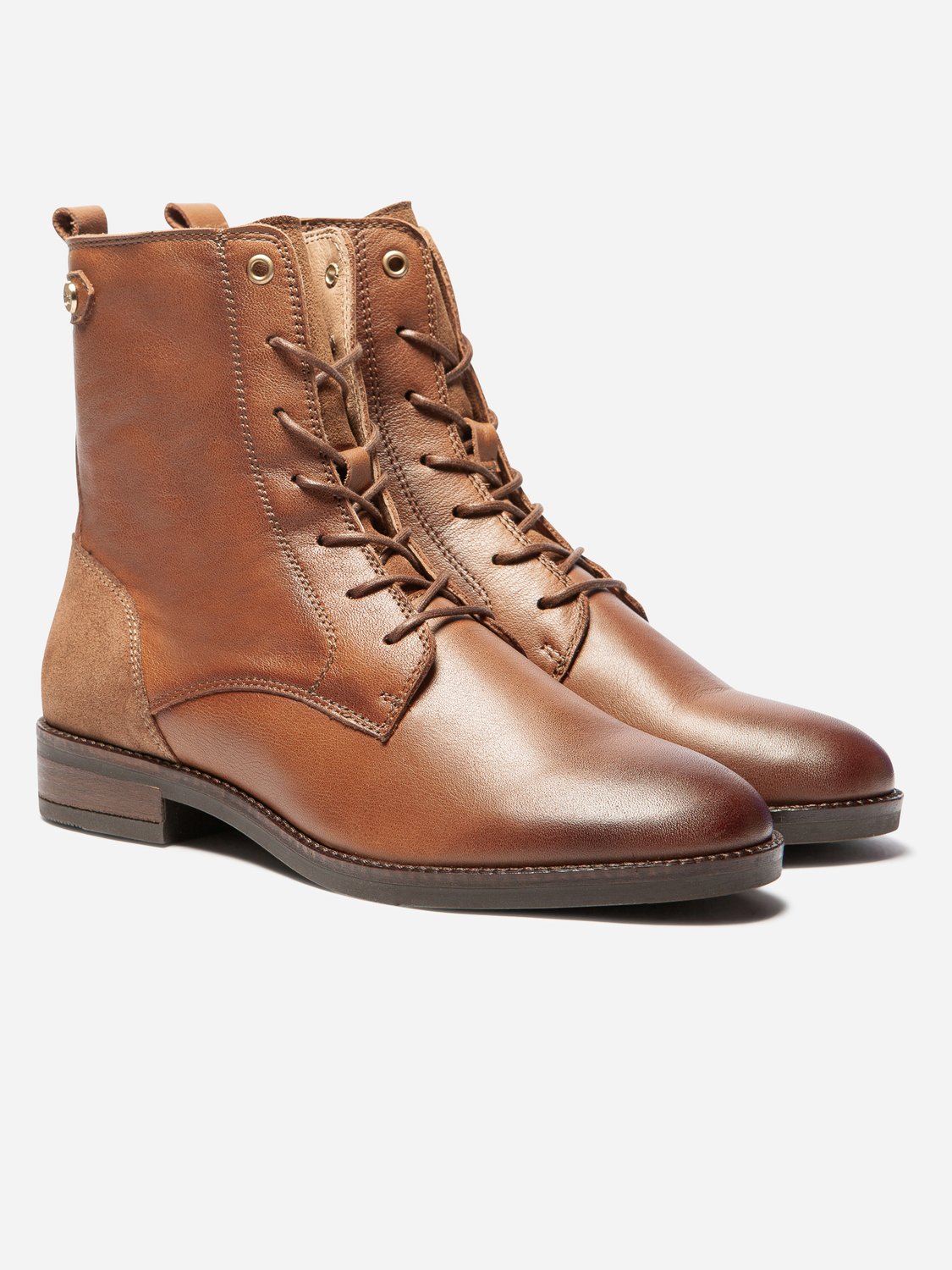 Bottines femme cuir cognac on sale