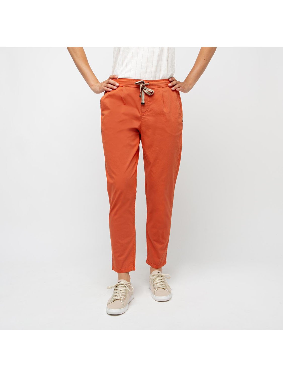 Pantalon Fluide Femme Coton Biologique Orange
