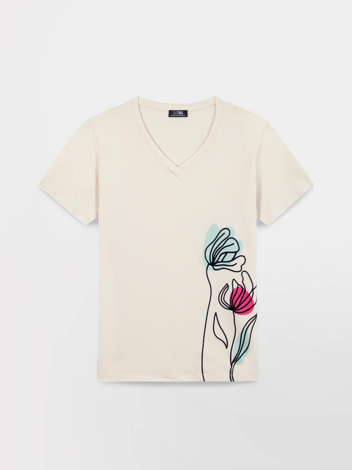 Tee Shirt Craie Manches Courtes Blanc MELBATEE Tee Shirt Craie Manches Courtes Blanc MELBATEE