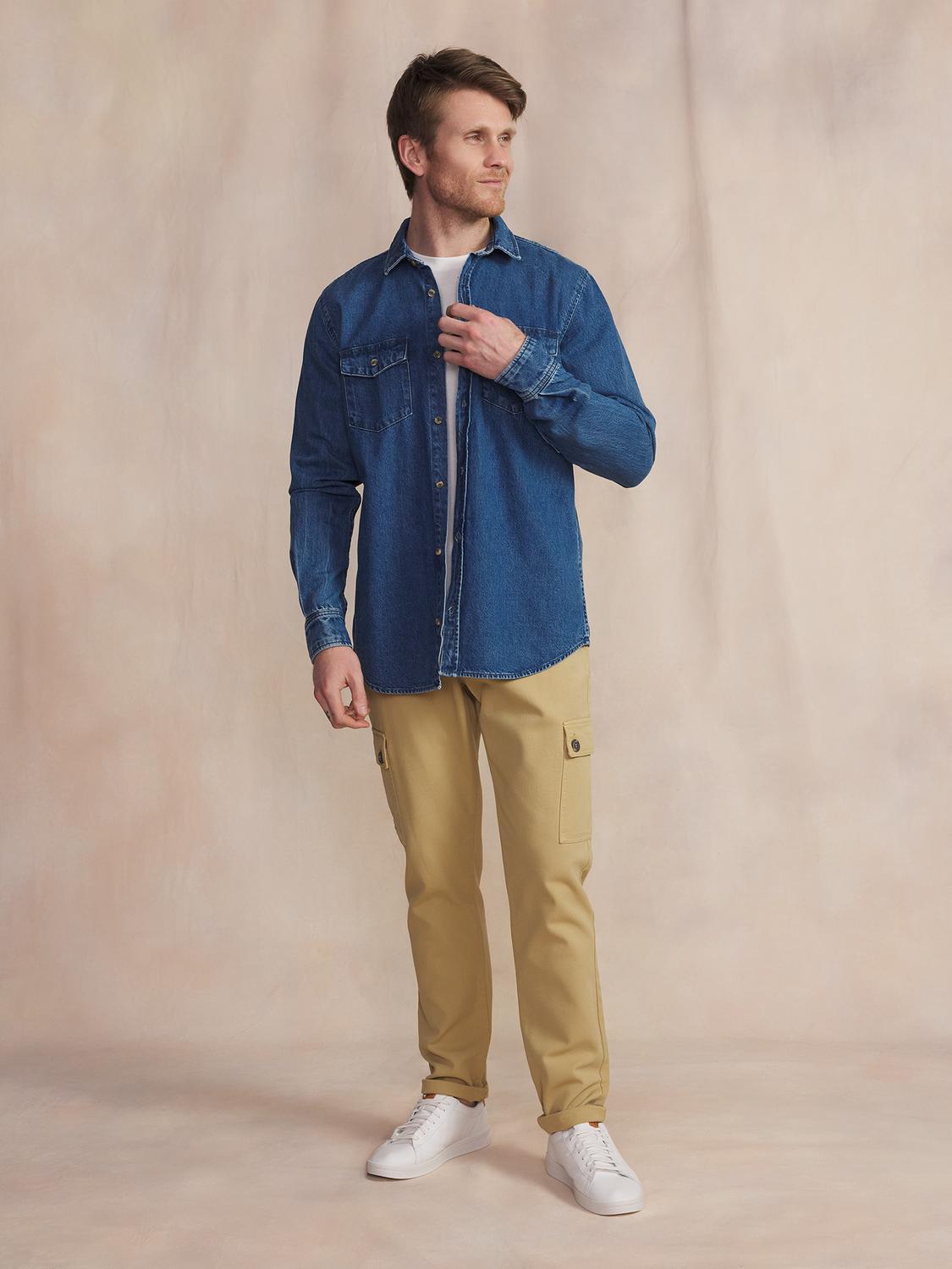 Chemise Stone Manches Longues Bleu MORISCHE Chemise Stone Manches Longues Bleu MORISCHE
