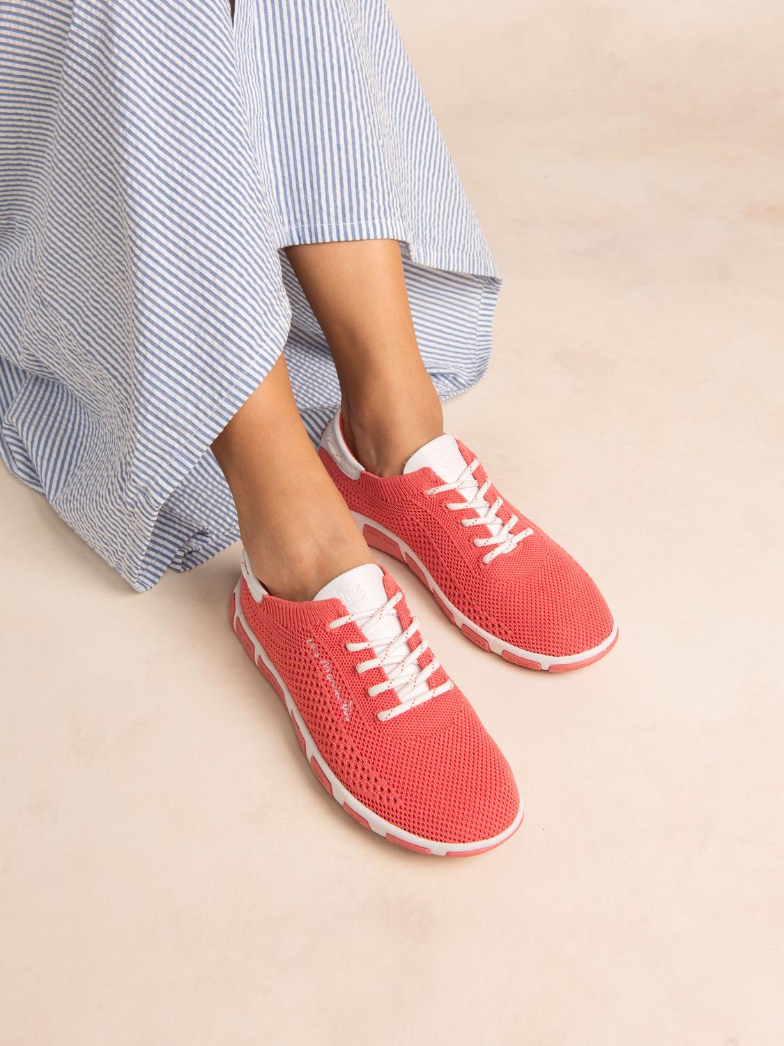 Tennis Femme Confort Textile Recyclé Rose