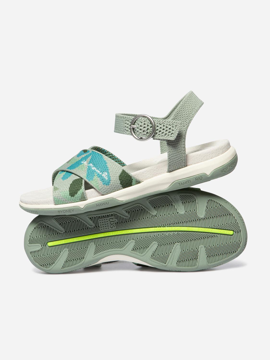 Sandales plates femme feuille argile CELINEA