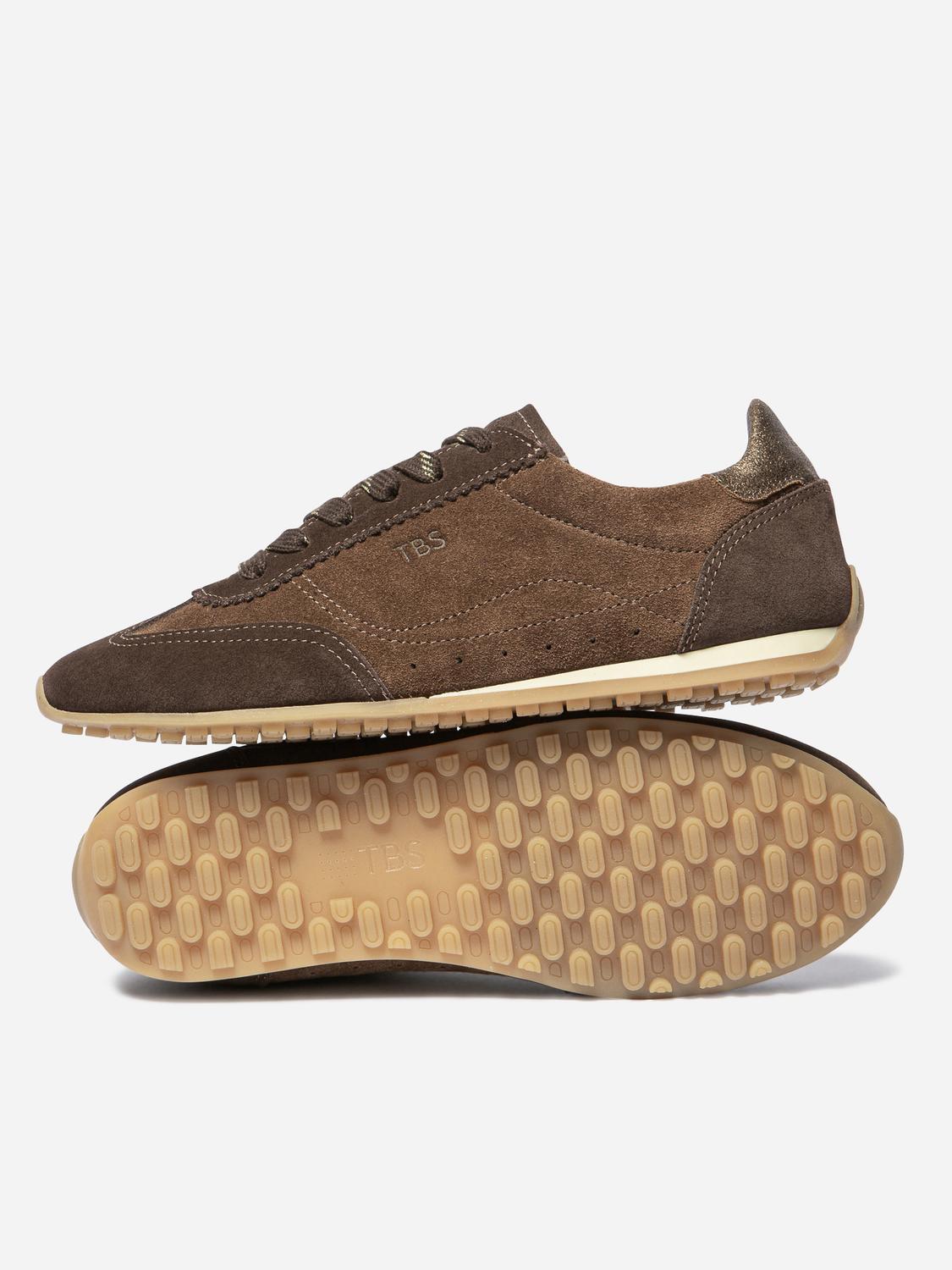 Tennis femme cuir marron ESTRELA