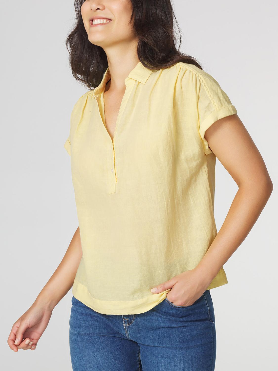 Blouse Femme Lin et Coton Jaune ILONAMIS
