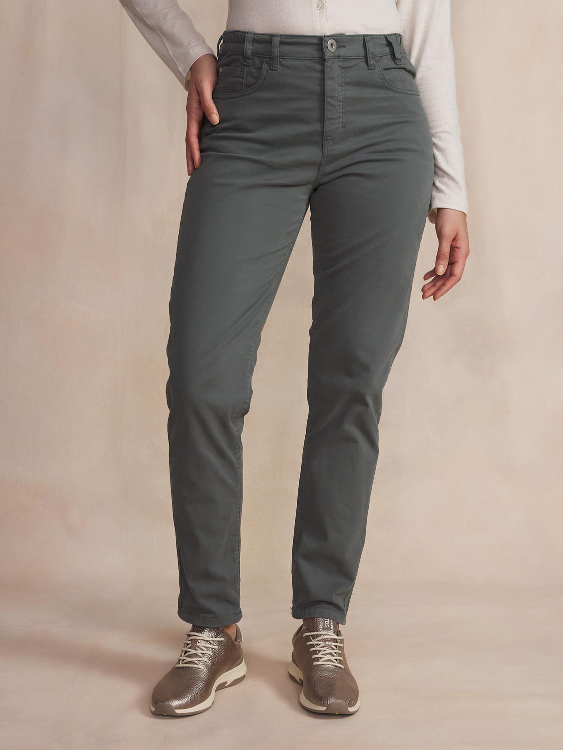 Pantalon Femme Stretch Ceinture Elastiquée Marine NATTYPOC