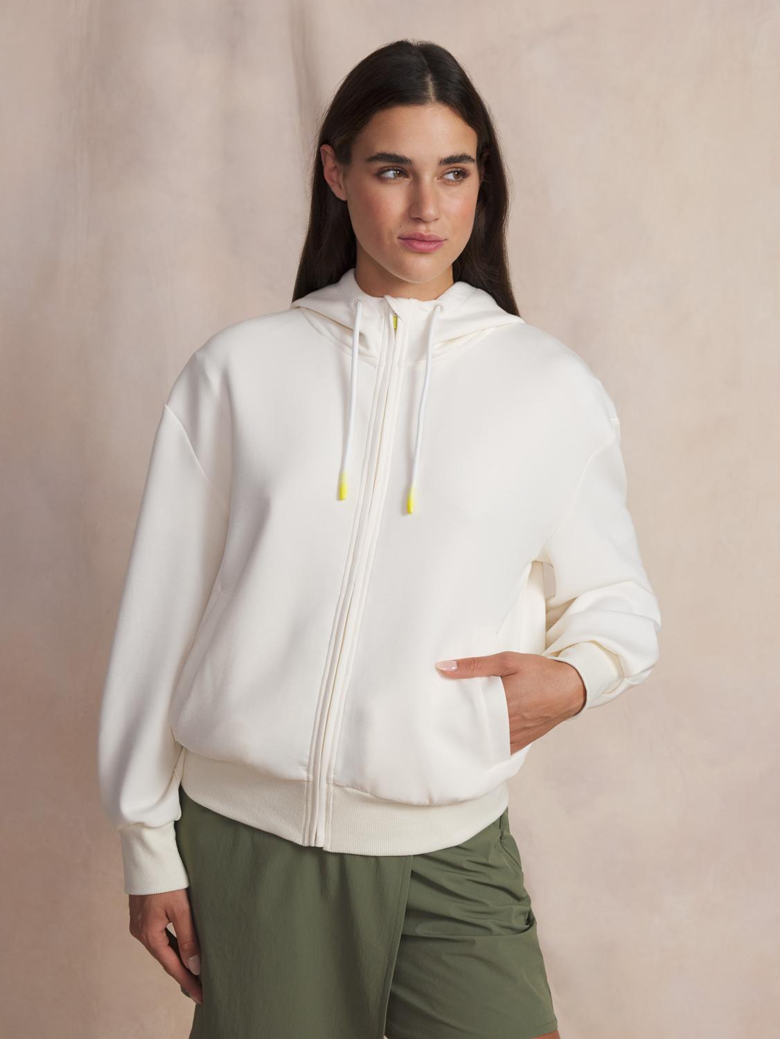 Sweat femme greige GLORIZIP