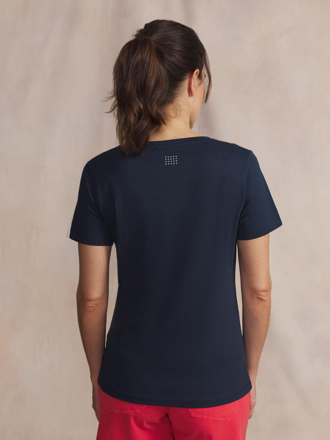 Tee-shirt en maille femme navy SABBATEE