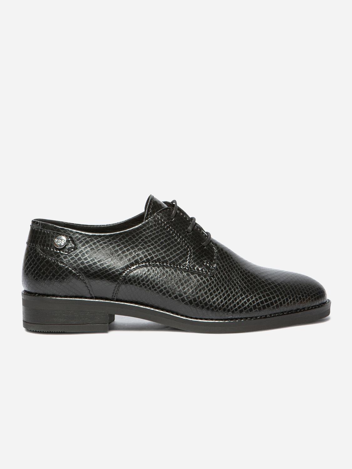 Derbies Femme Confort Tout Cuir Noir FOSTINA Derbies Femme Confort Tout Cuir Noir FOSTINA