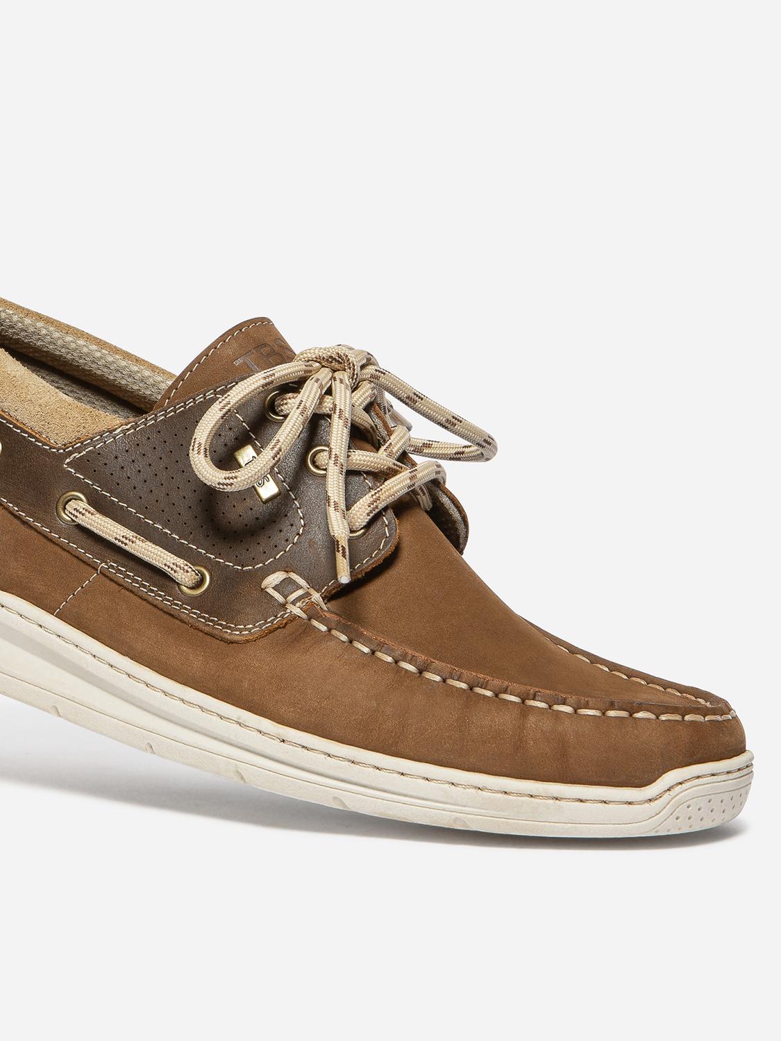 Chaussures bateau homme camel et cognac MATBOAT
