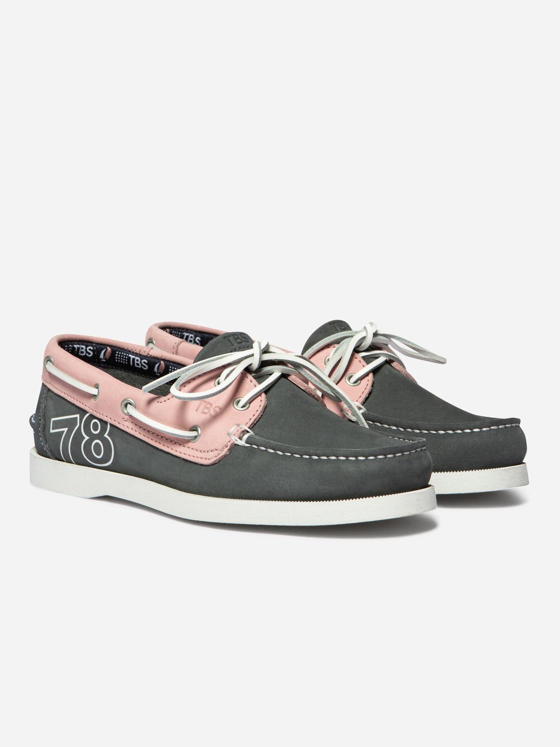 Chaussures bateau femme saphir et rose PHINN