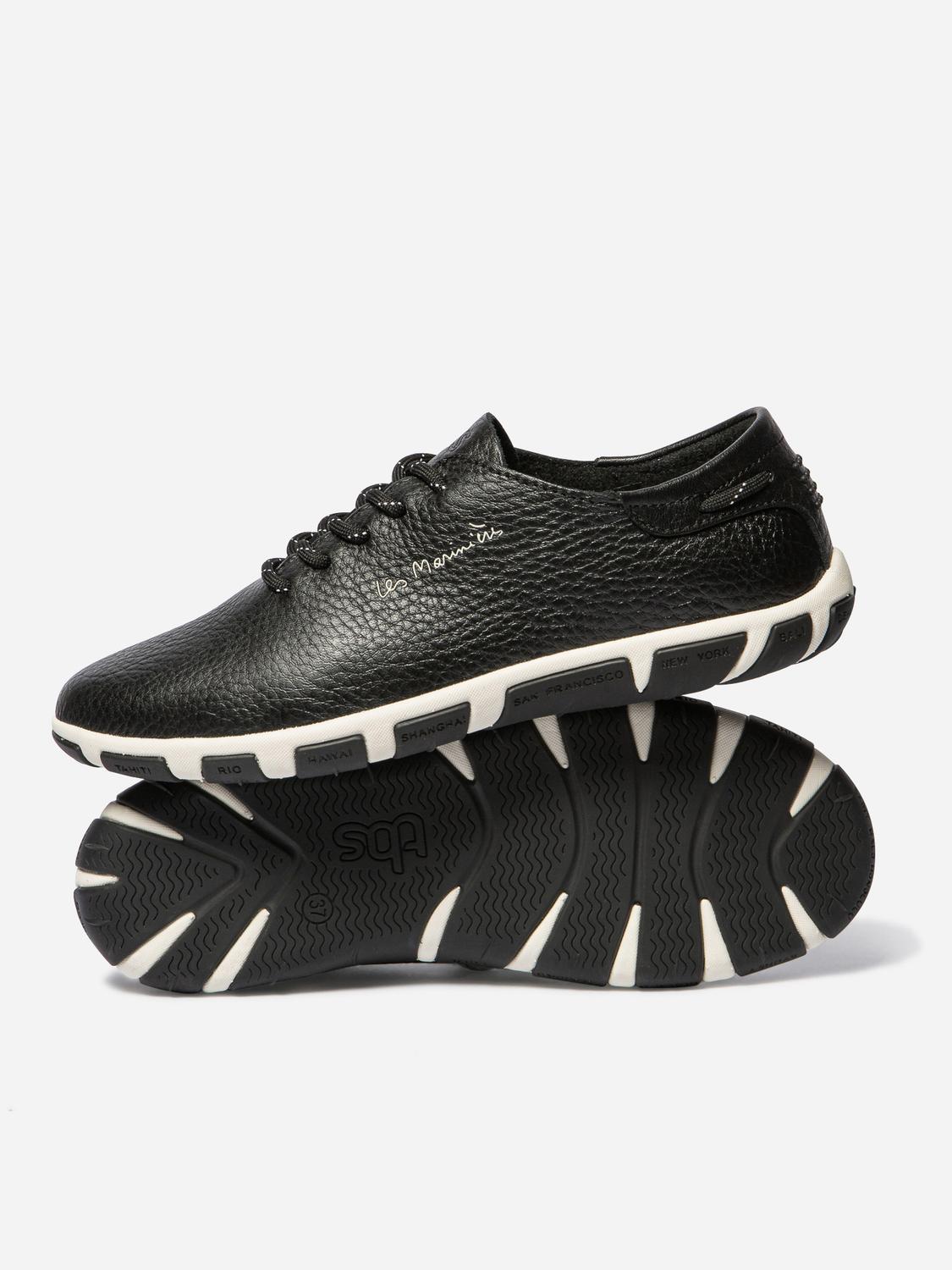 Tennis en toile femme noir et blanc JAZARU