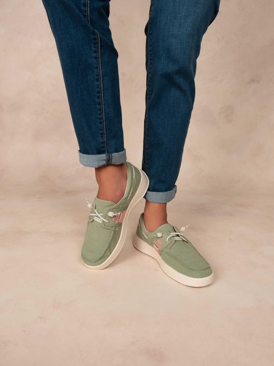 Chaussures bateau femme argile GEOFLOT