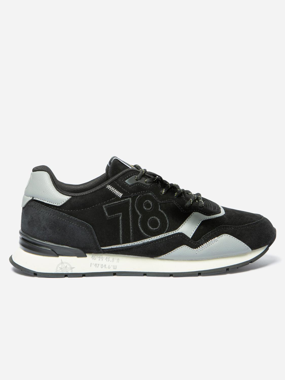 Running Homme Cuir Noir et Gris DINBOAT