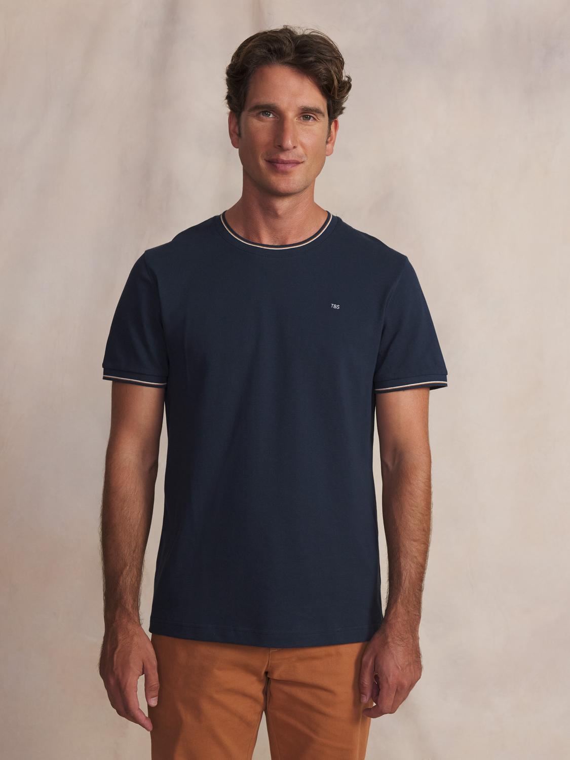 Tee-shirt en maille homme navy DARELTEE