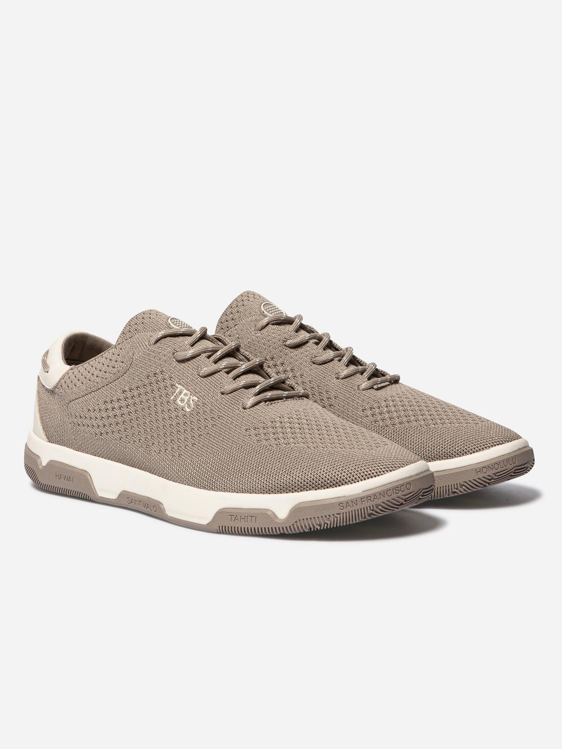 Tennis en toile homme chine taupe GUEKNIT