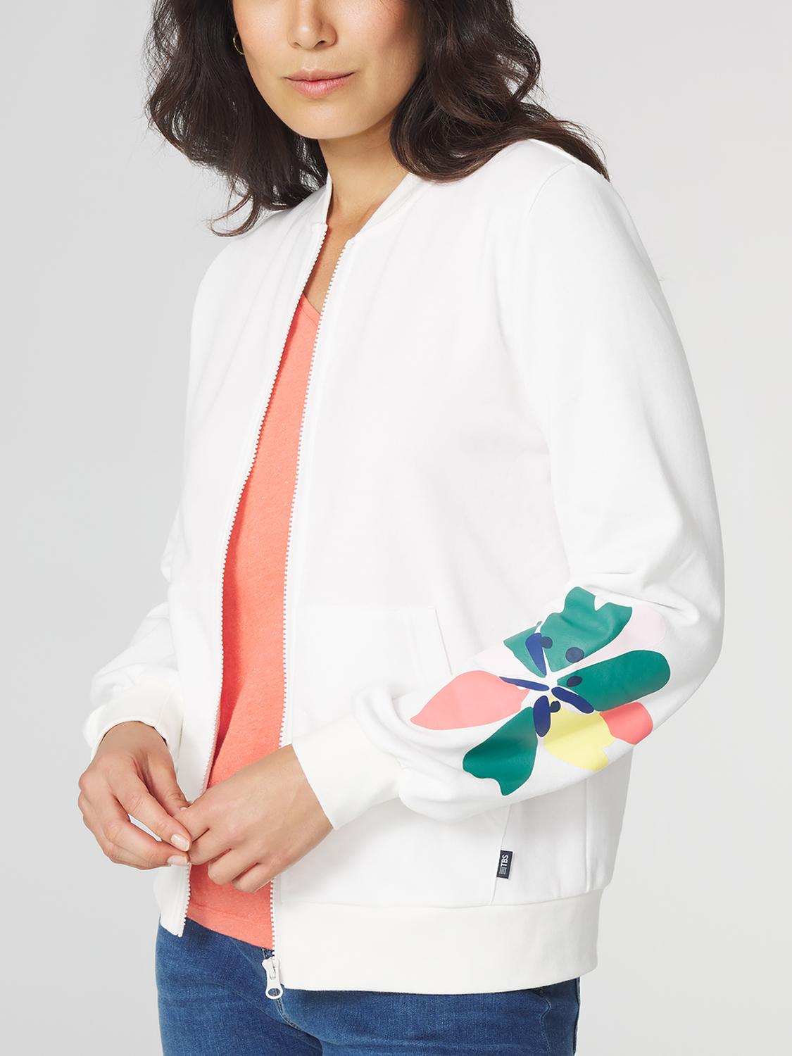 Sweat Femme Col Teddy Molleton Blanc NEYLAZIP