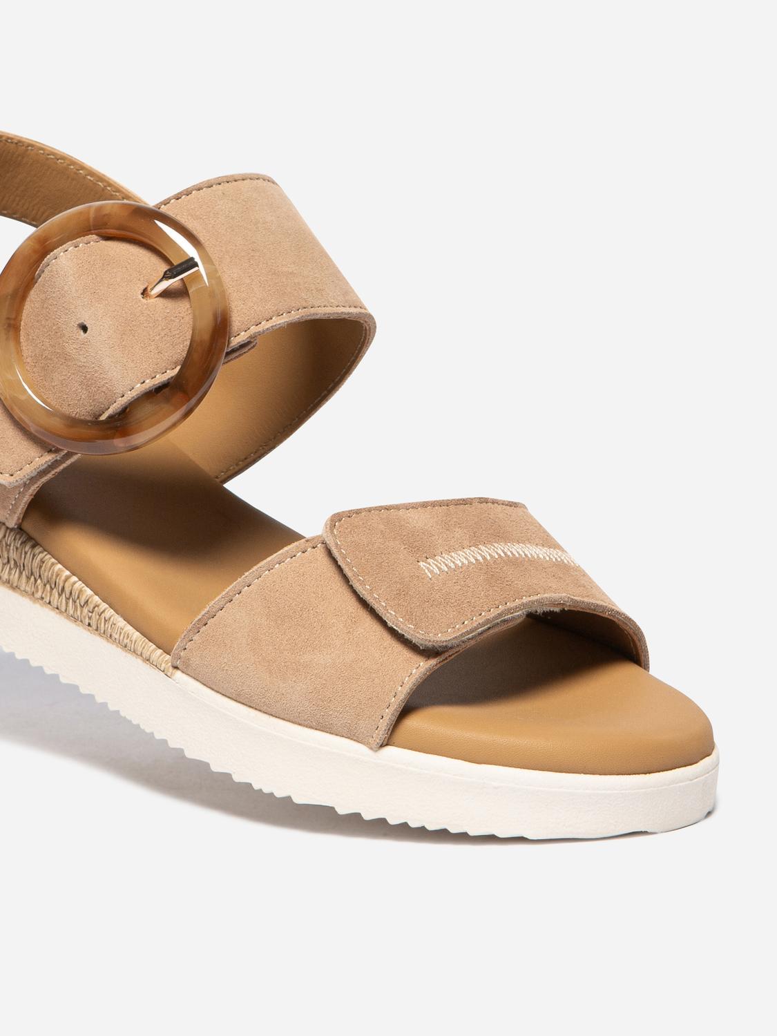 Sandales compensées femme noisette PRALINE